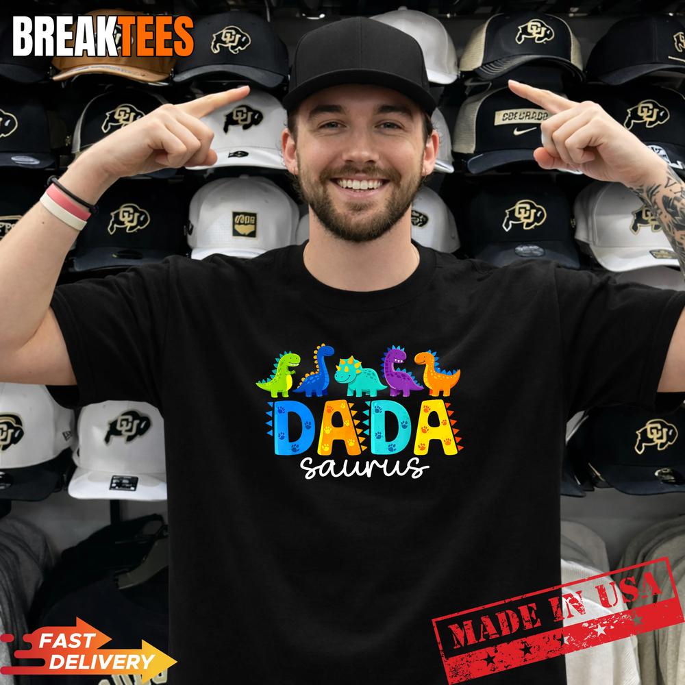 Funny Dadasaurus T Rex Dinosaur Dad Dada Saurus - Adult & Kids T-Shirts, Sweatshirts & Hoodies apparel design preview 1