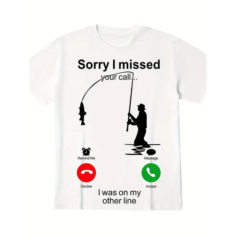 Funny Fishing Man Print Casual Short Sleeve Summer - Adult & Kids T-Shirts, Sweatshirts & Hoodies apparel design preview 1