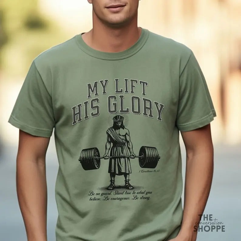 Funny Gym Jesus Lifting Christian Streetwear - Adult & Kids T-Shirts, Sweatshirts & Hoodies apparel design preview 1