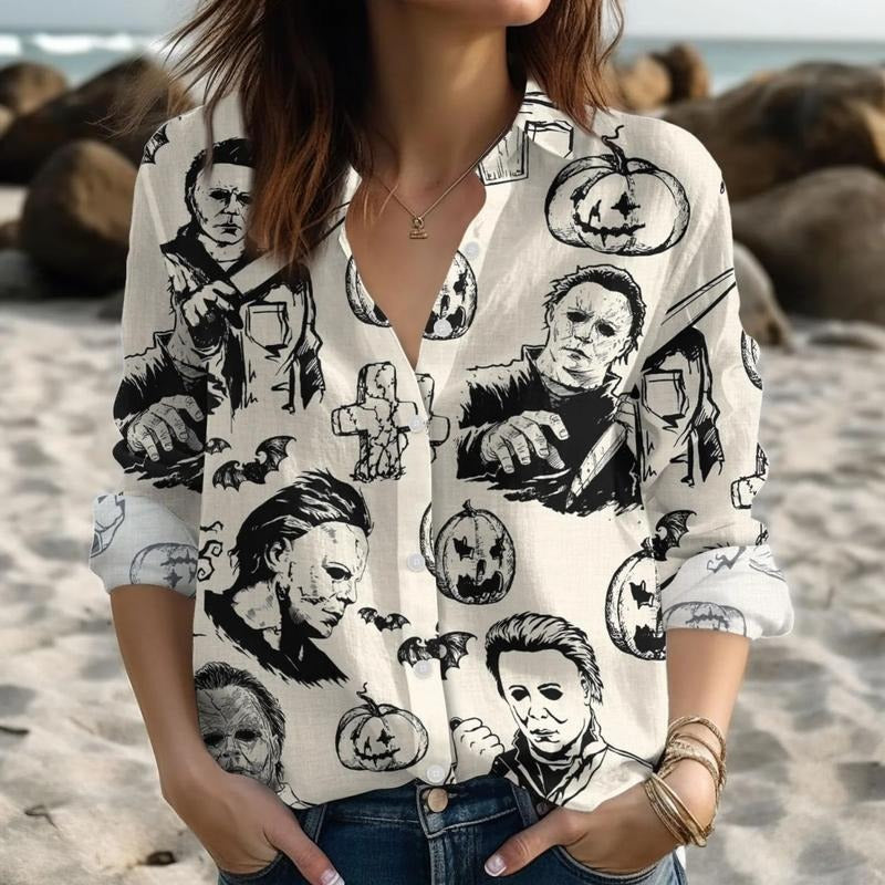 Funny Halloween 3D Beach Hawaiian 2025 Summerween - Adult & Kids T-Shirts, Sweatshirts & Hoodies apparel design preview 1