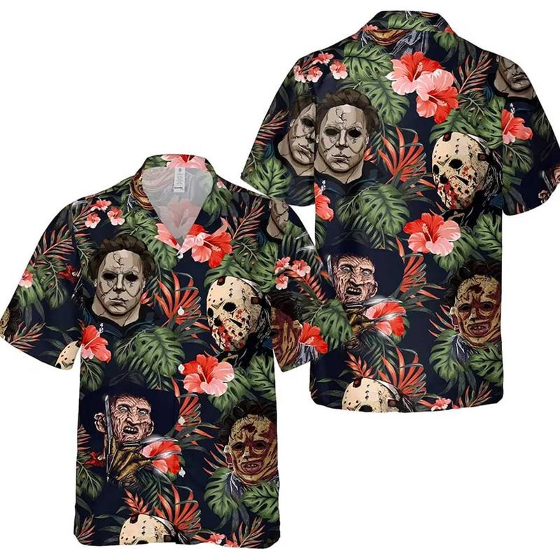 Funny Halloween 3D Beach Hawaiian 2025 Summerween - Adult & Kids T-Shirts, Sweatshirts & Hoodies apparel design preview 1