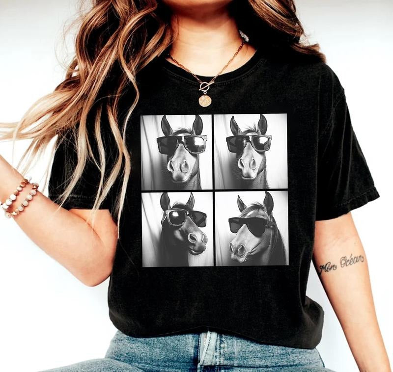 Funny Horse Shirthorse Sunglasseshorse Lover - Adult & Kids T-Shirts, Sweatshirts & Hoodies apparel design preview 1
