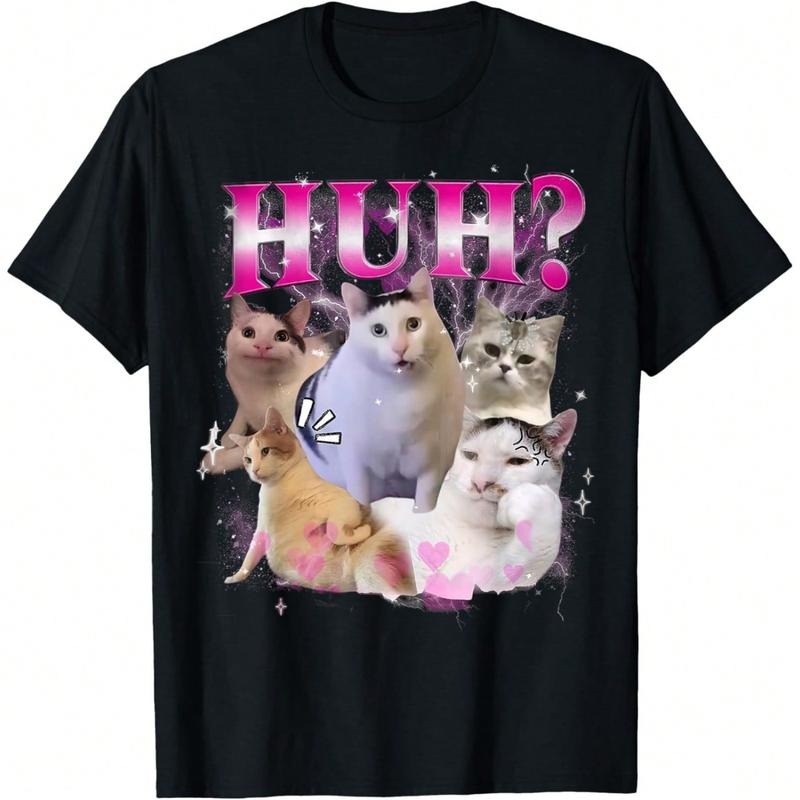 Funny Huh Cat Meme Internet Memes Joke - Adult & Kids T-Shirts, Sweatshirts & Hoodies apparel design preview 1