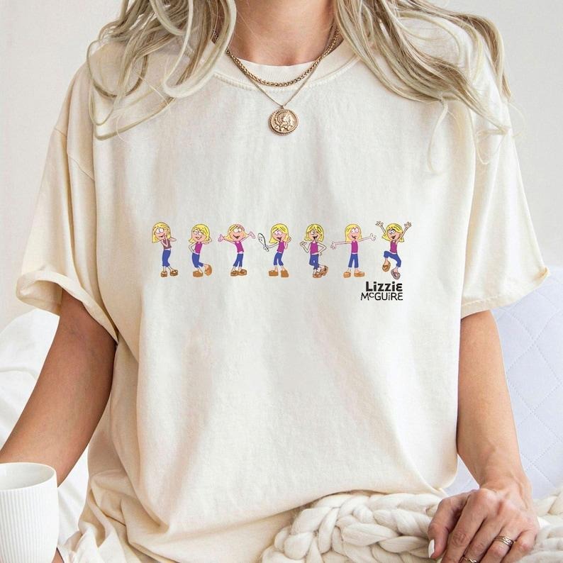 Funny Lizzie McGuire Animated Multi Pose_E1038 Trip - Adult & Kids T-Shirts, Sweatshirts & Hoodies apparel design preview 1