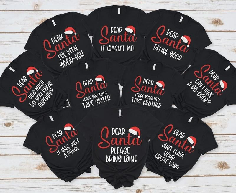 Funny Matching Santa Dear Family - Adult & Kids T-Shirts, Sweatshirts & Hoodies apparel design preview 1