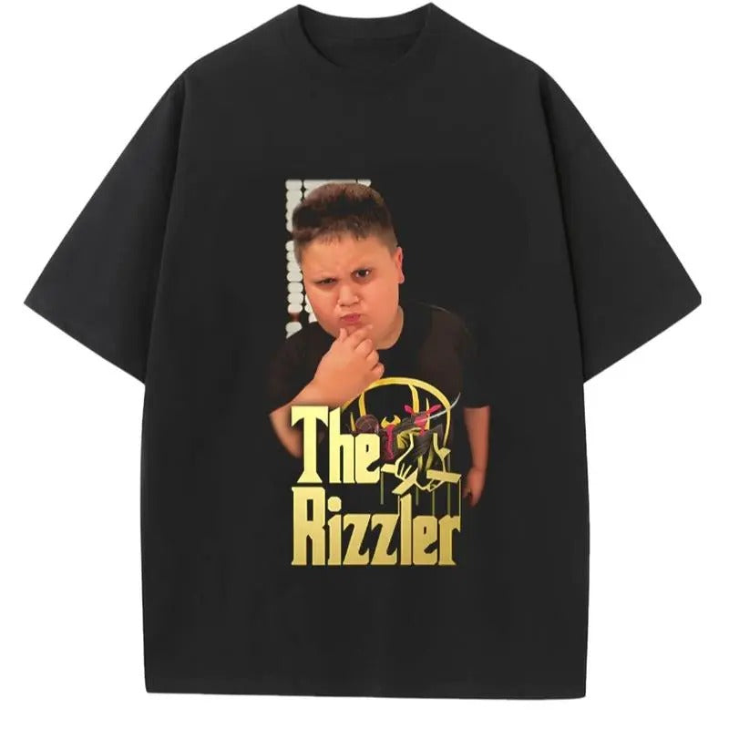 Funny Meme God Rizzler Short Sleeve Fan Man Top - Adult & Kids T-Shirts, Sweatshirts & Hoodies apparel design preview 1