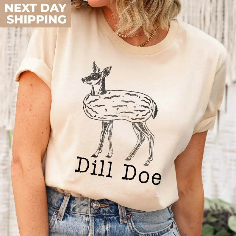 Funny Comfort Colors Dill Pickle Doe Ironic Joke Pun - Adult & Kids T-Shirts, Sweatshirts & Hoodies apparel design preview 1