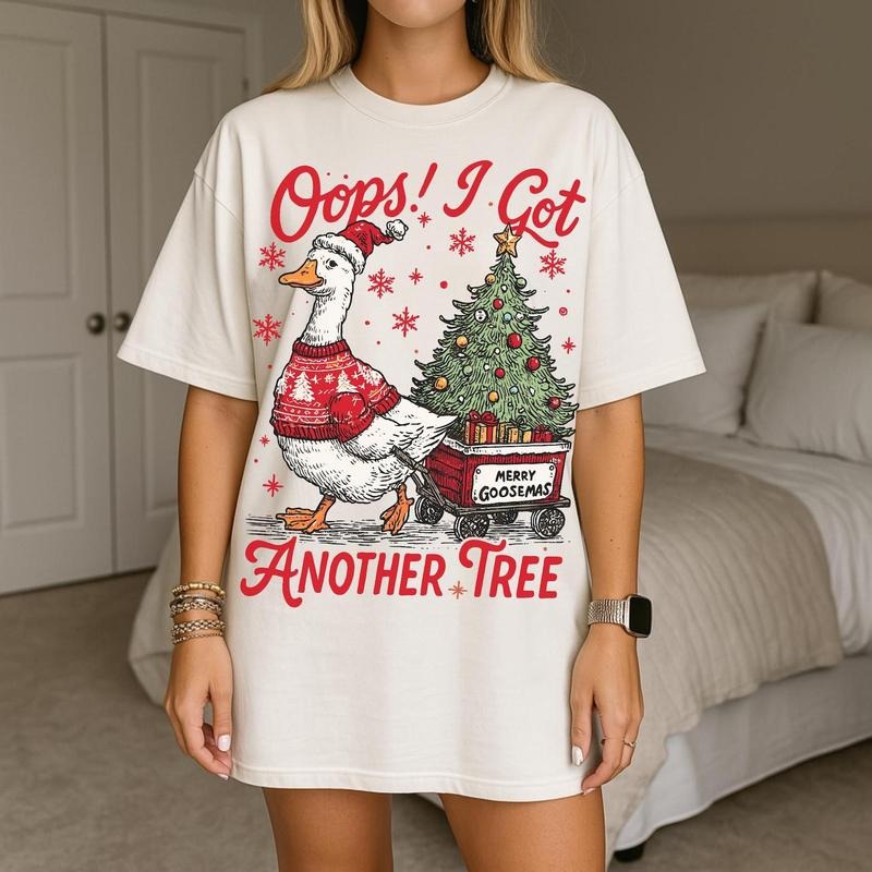 Funny Oops I Got Another Tree Goose Retro Humor - Adult & Kids T-Shirts, Sweatshirts & Hoodies apparel design preview 1