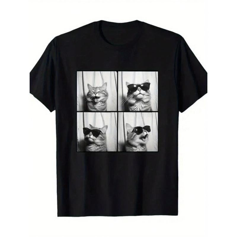 Funny Photo Booth Cat Selfie Strip Cute Laughing - Adult & Kids T-Shirts, Sweatshirts & Hoodies apparel design preview 1