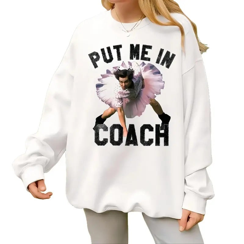 Funny Put Me Coach Jim Carey Cotton Classic Casual - Adult & Kids T-Shirts, Sweatshirts & Hoodies apparel design preview 1