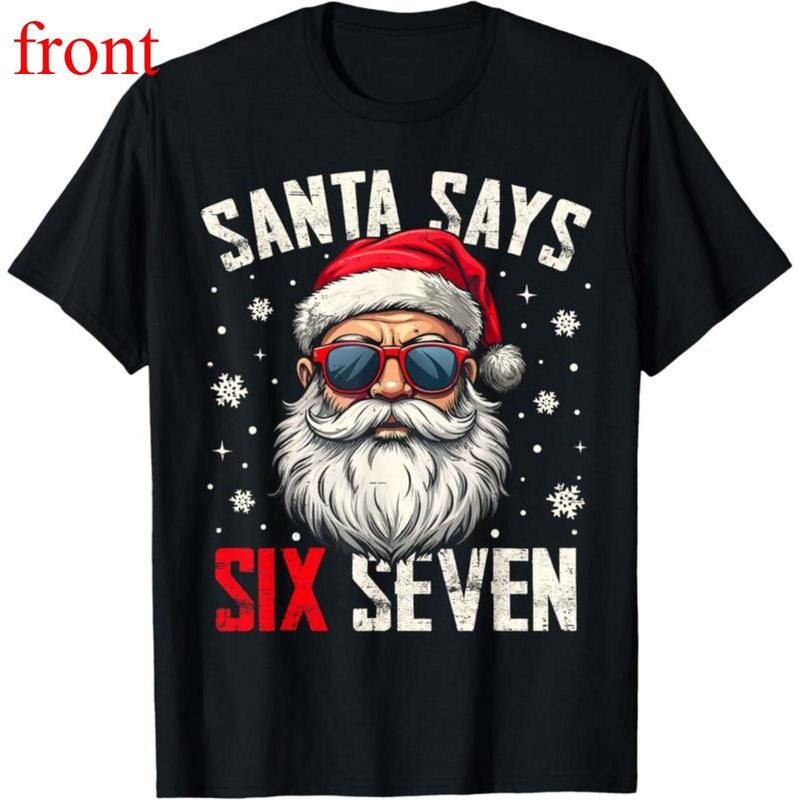 Funny Santa Says Six Seven 67 Meme Xmas - Adult & Kids T-Shirts, Sweatshirts & Hoodies apparel design preview 1