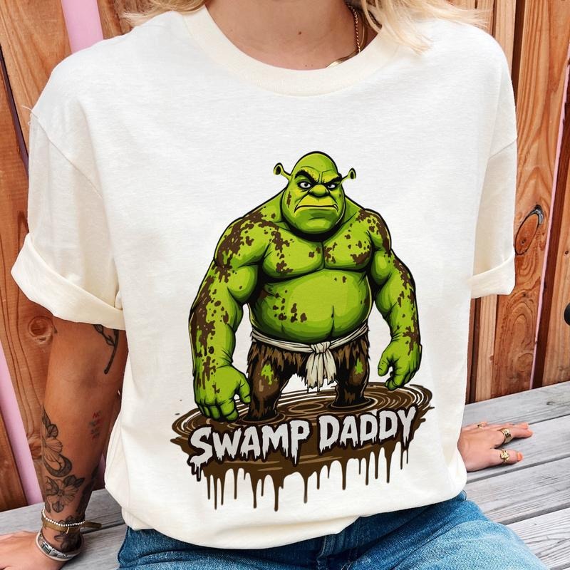 Funny Sherk Meme Swamp Daddy Muddy Version Shrekk - Adult & Kids T-Shirts, Sweatshirts & Hoodies apparel design preview 1
