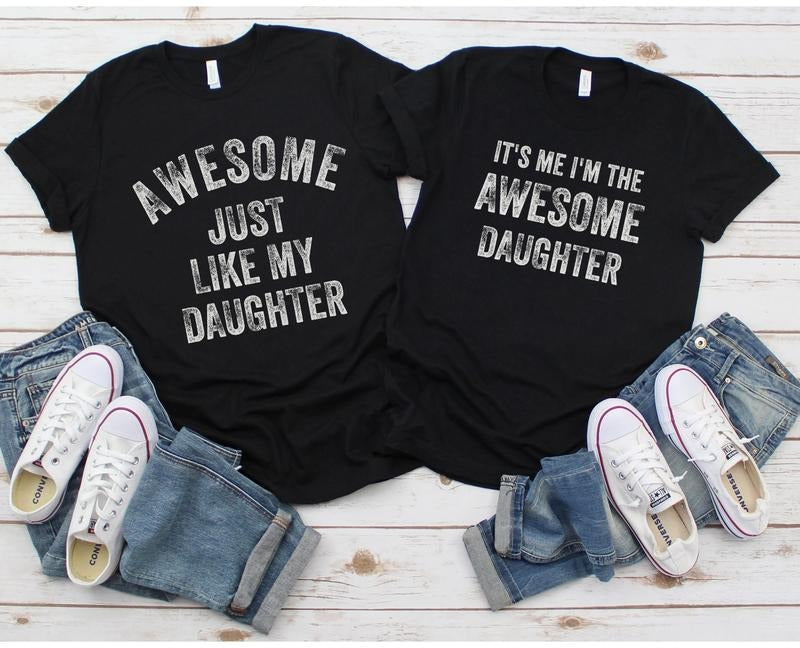 Funny Awesome Like My Daughter Fathers Dad Husband - Adult & Kids T-Shirts, Sweatshirts & Hoodies apparel design preview 1