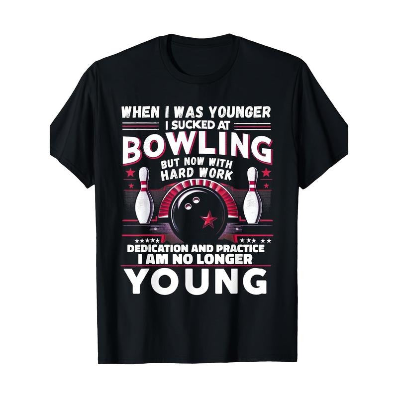 Funny Sucked Bowling Humor 100% Cotton Made USA Black - Adult & Kids T-Shirts, Sweatshirts & Hoodies apparel design preview 1