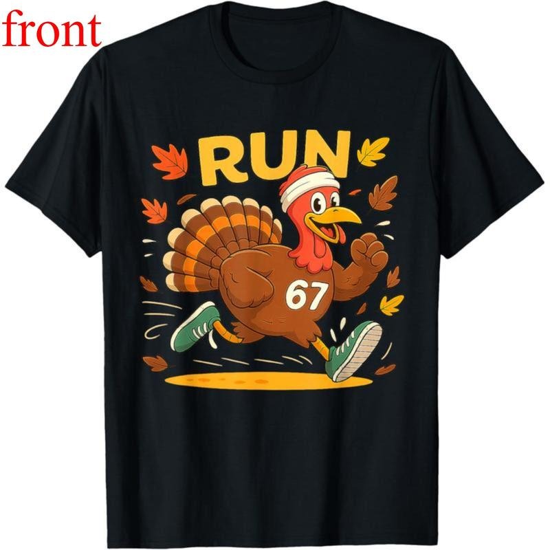 Funny Six Seven Bruh Turkey 67 Meme Thanksgiving - Adult & Kids T-Shirts, Sweatshirts & Hoodies apparel design preview 1