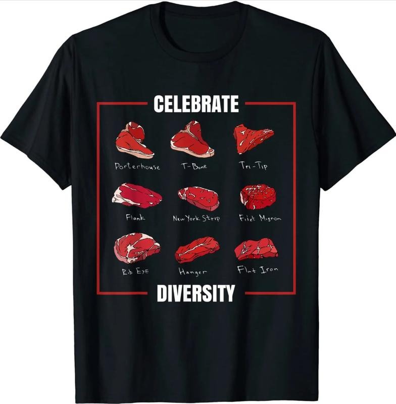 Funny Steak Celebrate Diversity Types Lovers Menswear - Adult & Kids T-Shirts, Sweatshirts & Hoodies apparel design preview 1