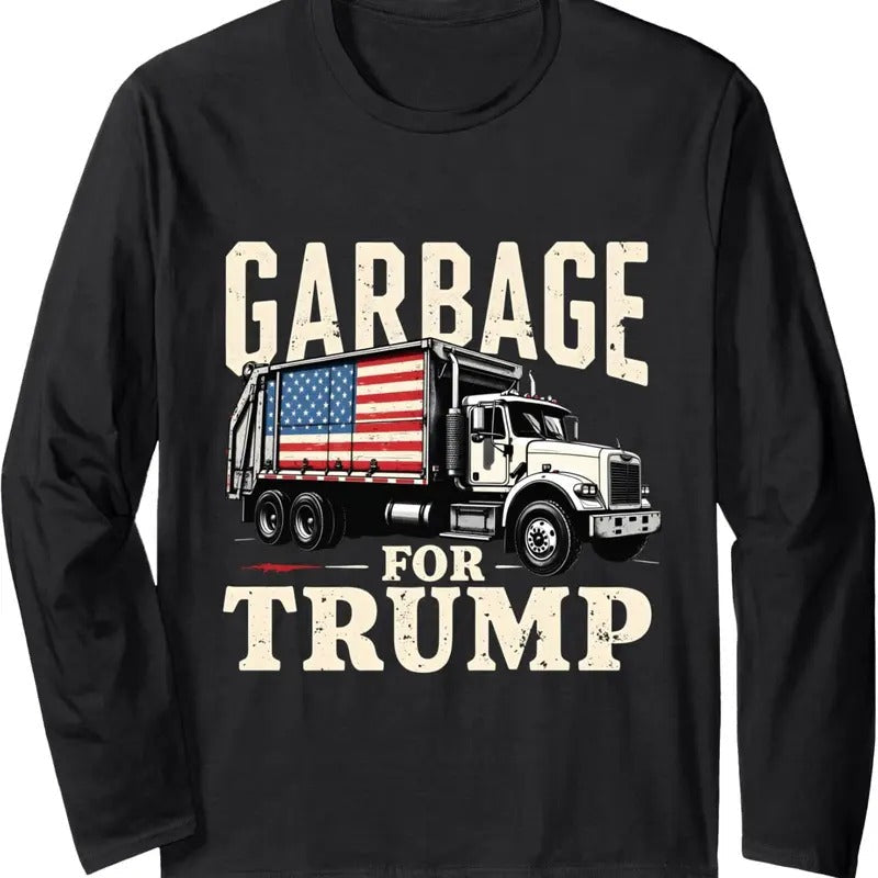 Funny Time Take Out Garbage Biden Trump 2024 - Adult & Kids T-Shirts, Sweatshirts & Hoodies apparel design preview 1
