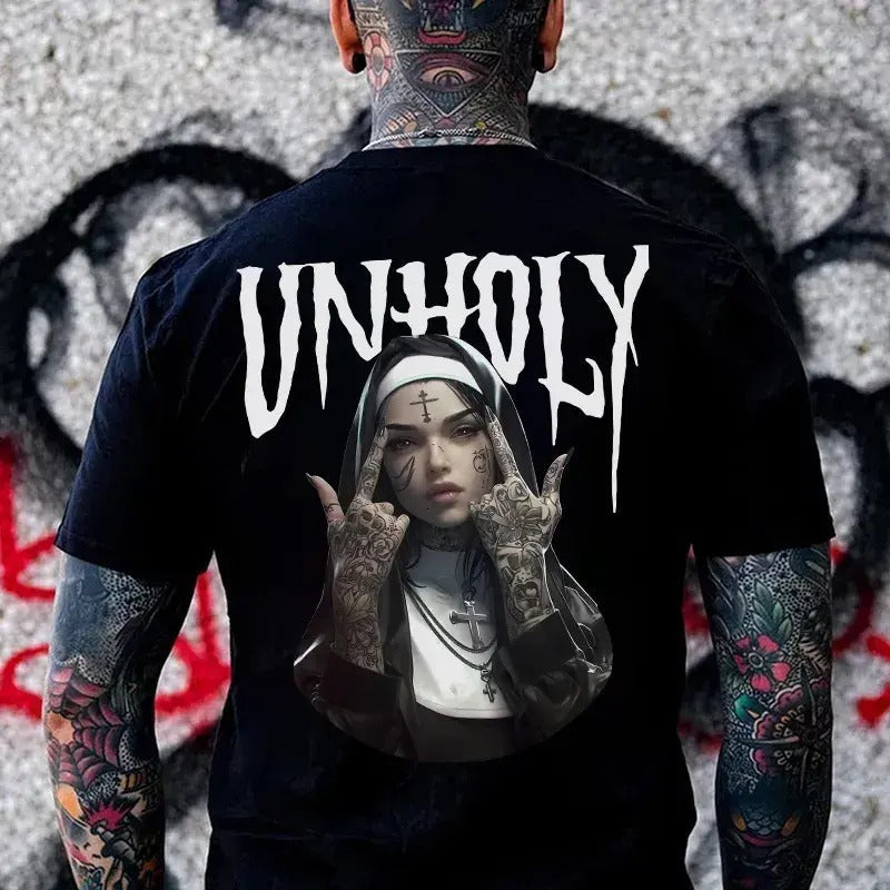 Funny Unholy Nun Hodiee - Adult & Kids T-Shirts, Sweatshirts & Hoodies apparel design preview 1
