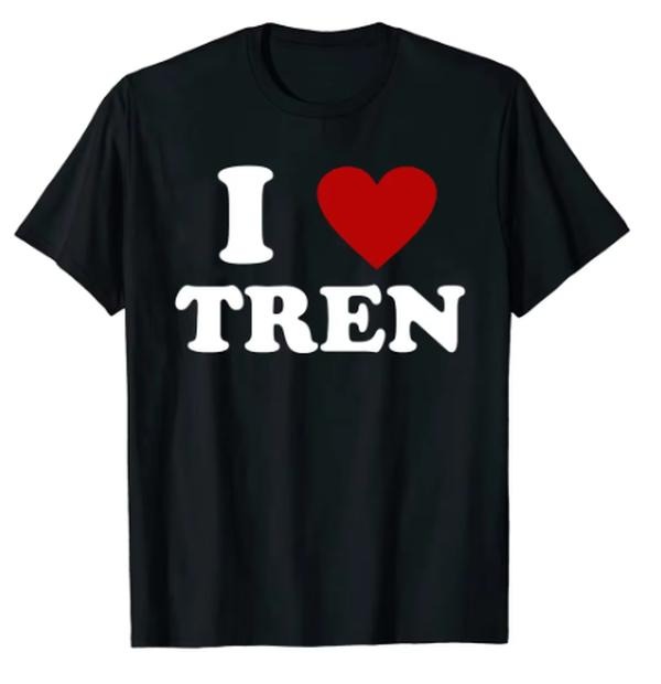 Funny Workout Quote I Love Tren Heart Bodybuilder - Adult & Kids T-Shirts, Sweatshirts & Hoodies apparel design preview 1
