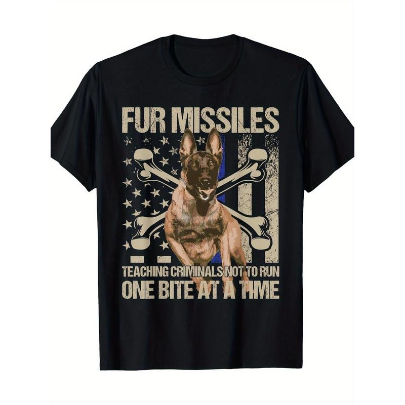 Fur Missiles Teaching Criminals Blue K9 Dog Unit - Adult & Kids T-Shirts, Sweatshirts & Hoodies apparel design preview 1