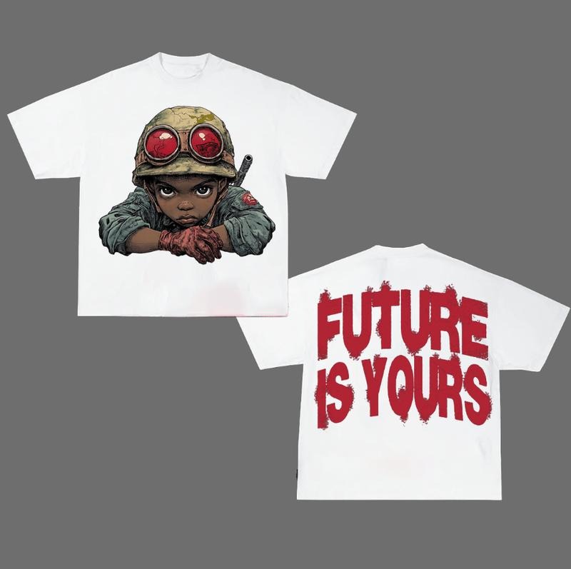 Future Is Your Big Face Flame GraphicT Y2k New - Adult & Kids T-Shirts, Sweatshirts & Hoodies apparel design preview 1