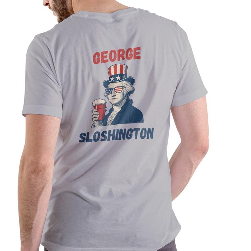 GEORGE SLOSHINGTON Cotton July 4th - Adult & Kids T-Shirts, Sweatshirts & Hoodies apparel design preview 1