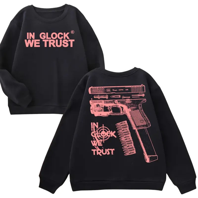 GILDAN GLOCK WE TRUST Full Color Double Sided - Adult & Kids T-Shirts, Sweatshirts & Hoodies apparel design preview 1