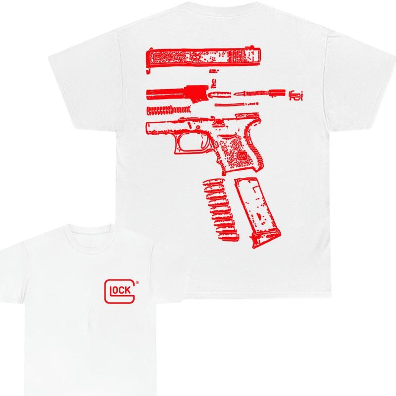 GLOCK Double SIde Cotton Classic Her Him Color Red - Adult & Kids T-Shirts, Sweatshirts & Hoodies apparel design preview 1