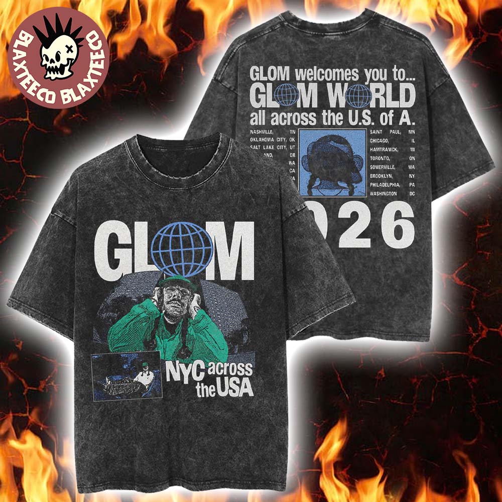 GLOM NYC Across The USA North America Tour 2026 Merch - Adult & Kids T-Shirts, Sweatshirts & Hoodies apparel design preview 1