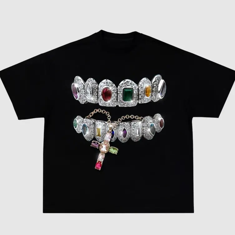 GRILLZ CROSS Chain Dyed Boxy Ultra Cotton - Adult & Kids T-Shirts, Sweatshirts & Hoodies apparel design preview 1