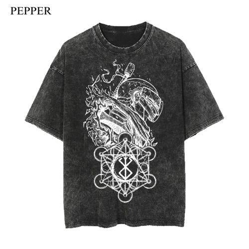 GUTS MISSION VINTAGE OVERSIZE ANIME MANGA HIM - Adult & Kids T-Shirts, Sweatshirts & Hoodies apparel design preview 1