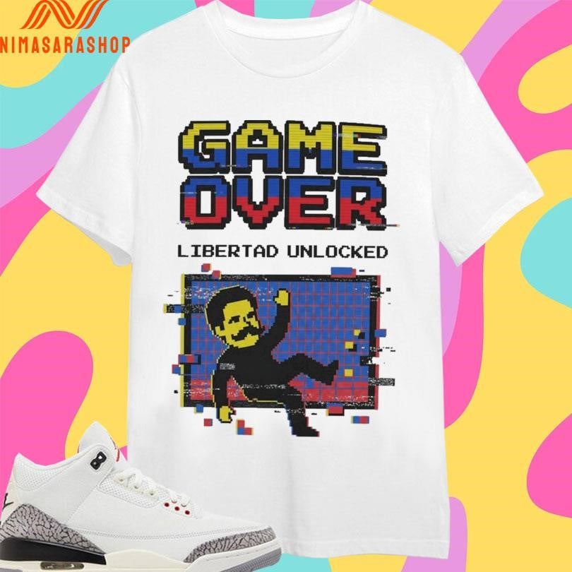 Game Over Dictator Maduro Libertad Unlocked 2026 - Adult & Kids T-Shirts, Sweatshirts & Hoodies apparel design preview 1