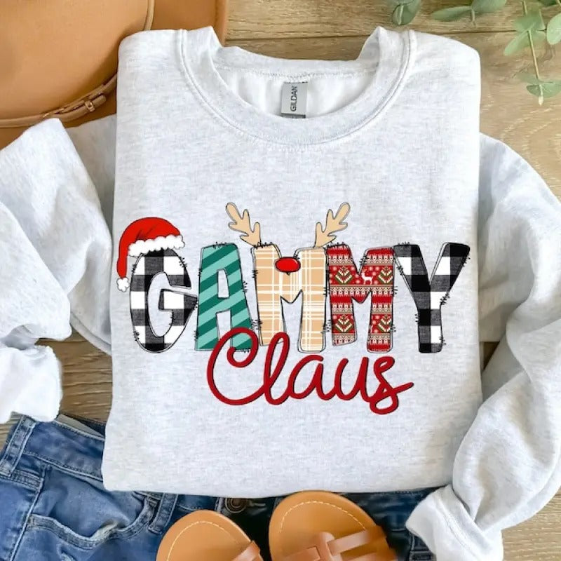 Gammy Claus Grandma Xmas - Adult & Kids T-Shirts, Sweatshirts & Hoodies apparel design preview 1