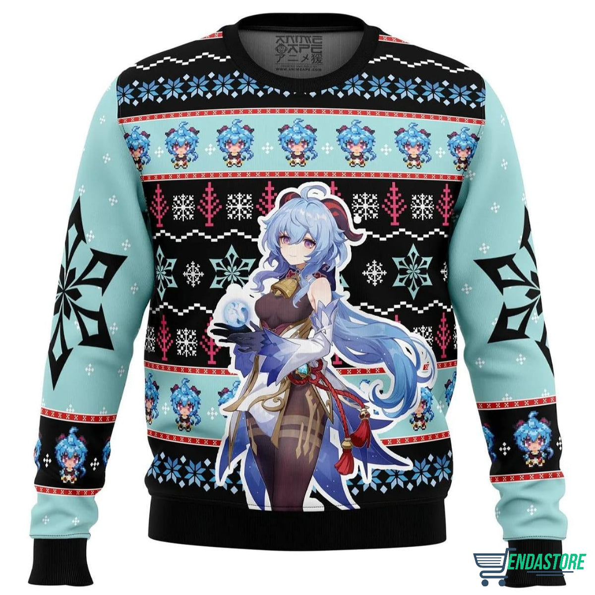 Ganyu Genshin Impact 3D Christmas Sweater - Holiday Gift product image
