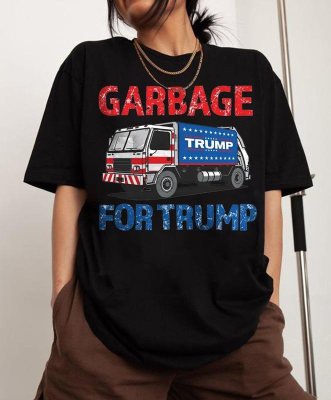 Garbage Trump 2024 Patriotic Man Trash Truck Proud - Adult & Kids T-Shirts, Sweatshirts & Hoodies apparel design preview 1