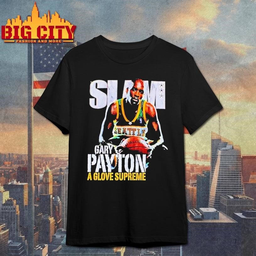 Gary Payton The Glove Slam Cover 90s Basketball - Adult & Kids T-Shirts, Sweatshirts & Hoodies apparel design preview 1