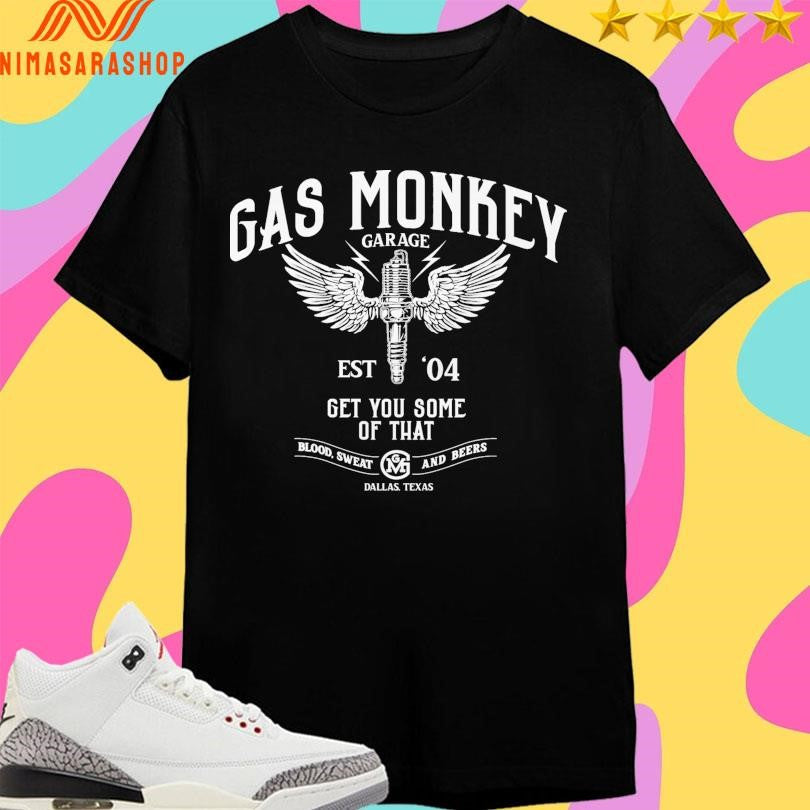 Gas Monkey Garage Est 04 Get You Some Of That Blood - Adult & Kids T-Shirts, Sweatshirts & Hoodies apparel design preview 1
