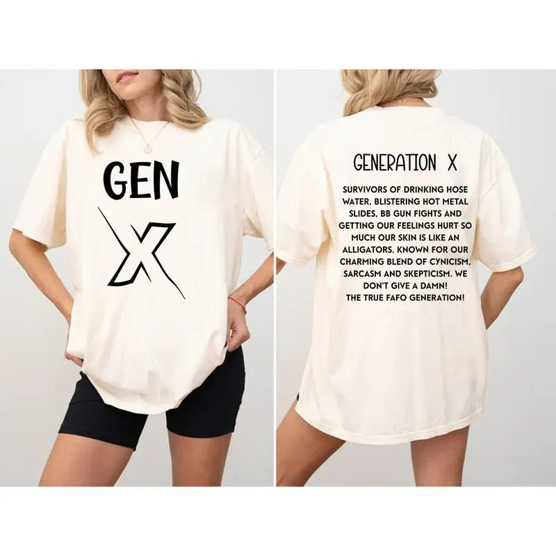 Gen X 2 Heavy Cotton Generation Dads Funny Sarcastic - Adult & Kids T-Shirts, Sweatshirts & Hoodies apparel design preview 1
