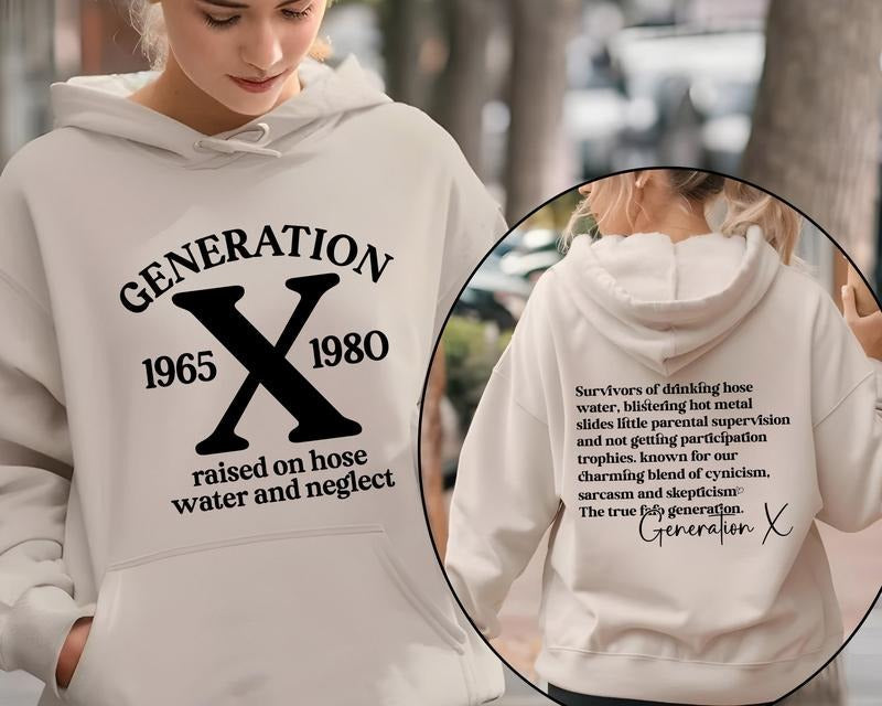 Gen X Generation Raised Hose Water Neglect Nostalgia - Adult & Kids T-Shirts, Sweatshirts & Hoodies apparel design preview 1