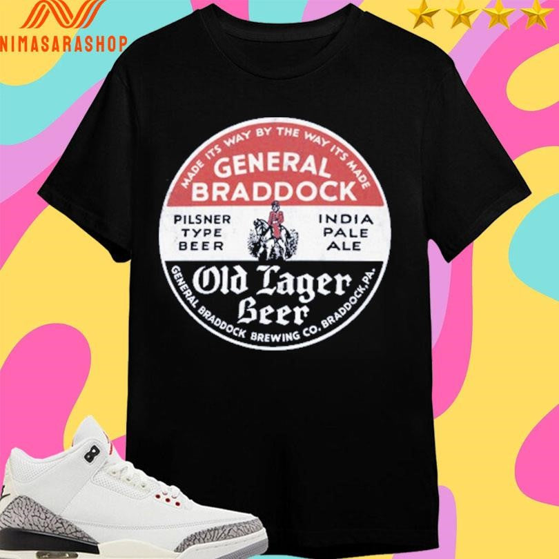 General Braddock Old Lager Beer Pilsner Type India - Adult & Kids T-Shirts, Sweatshirts & Hoodies apparel design preview 1