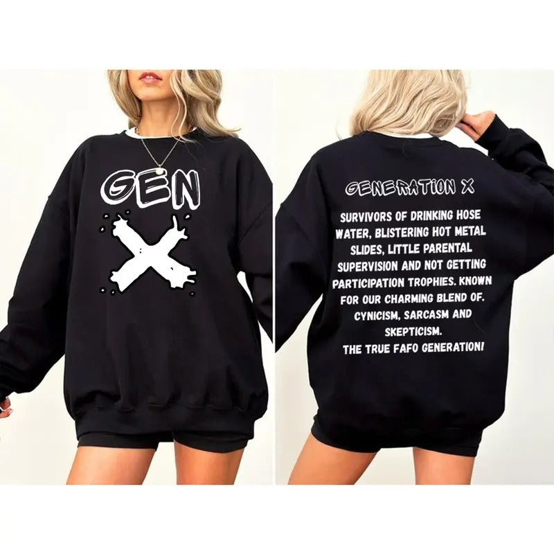 Generation X Dyed Gen Funny - Adult & Kids T-Shirts, Sweatshirts & Hoodies apparel design preview 1