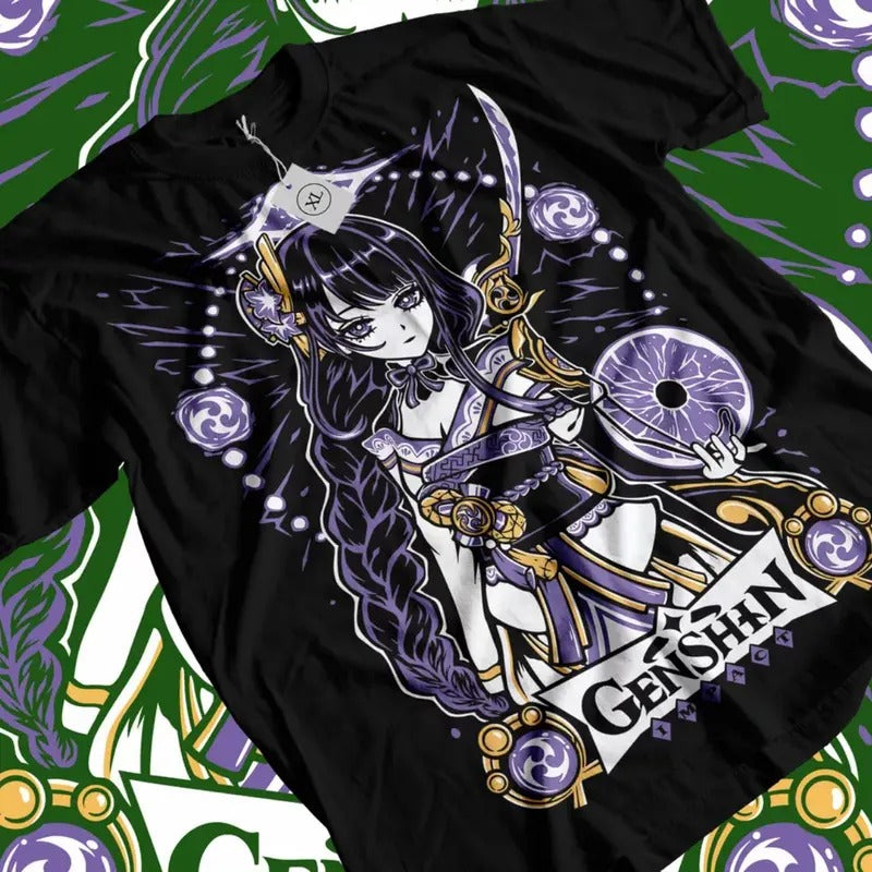 Genshin Impact Anime Raiden Shogun Kawaii Waifu Manga - Adult & Kids T-Shirts, Sweatshirts & Hoodies apparel design preview 1
