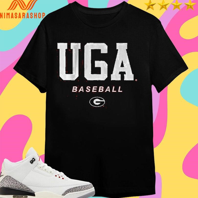 Georgia Bulldogs Baseball Wordmark And Logo - Adult & Kids T-Shirts, Sweatshirts & Hoodies apparel design preview 1