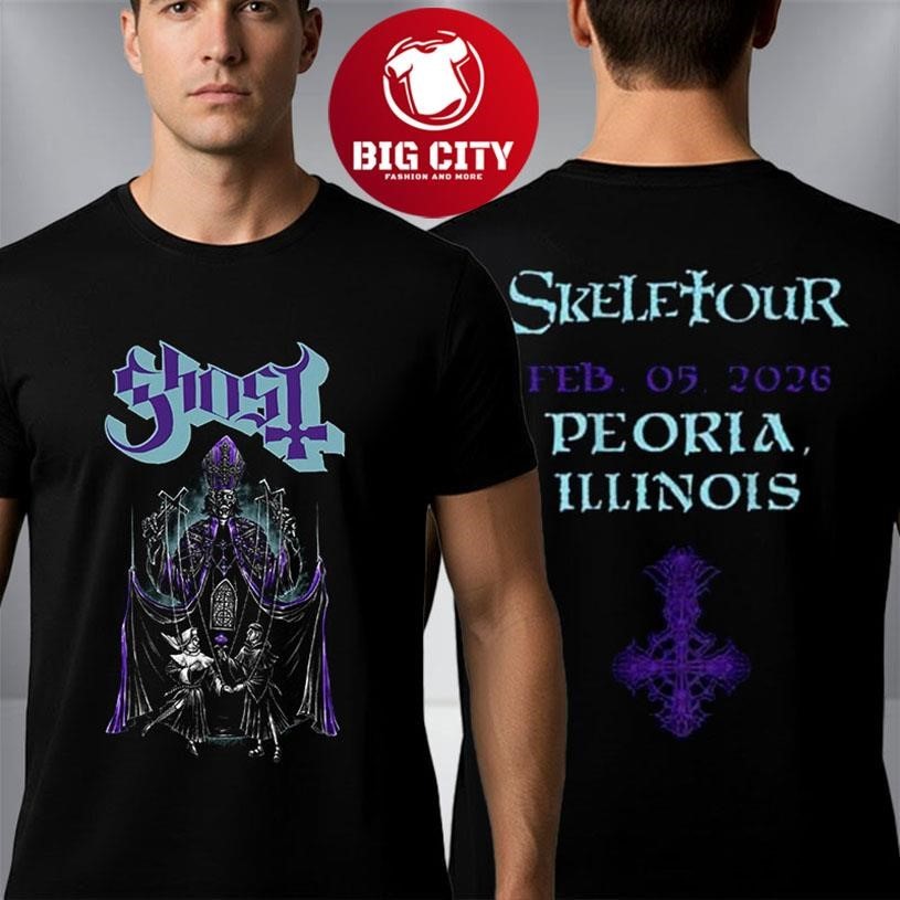 Ghost Band Skeletour 2026 Two Sided - Adult & Kids T-Shirts, Sweatshirts & Hoodies apparel design preview 1