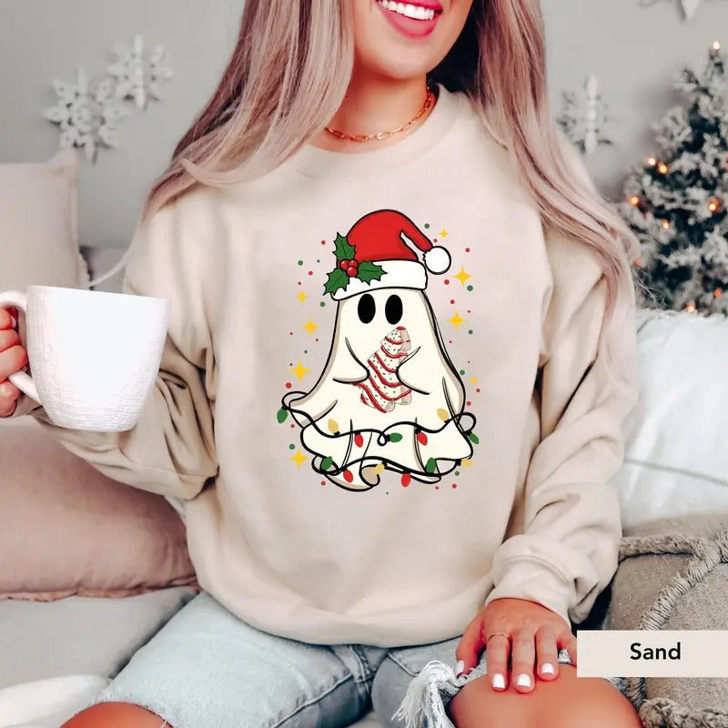 Ghost Santa Xmas Halloween - Adult & Kids T-Shirts, Sweatshirts & Hoodies apparel design preview 1