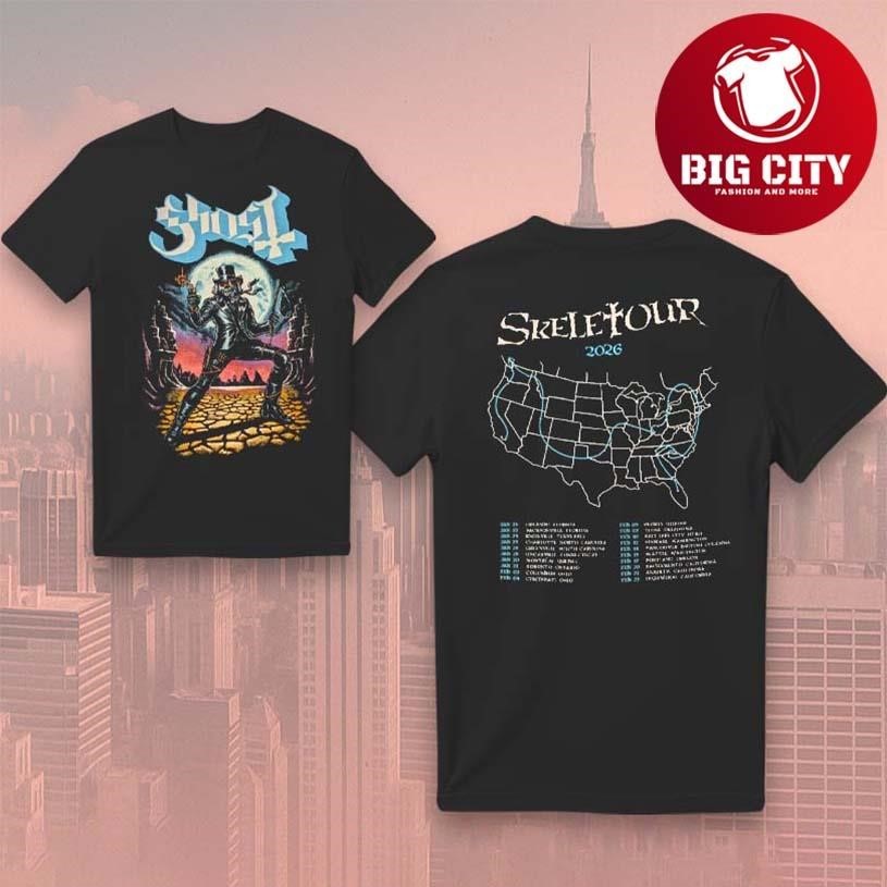 Ghost Skele Tour 2026 New Two Sided - Adult & Kids T-Shirts, Sweatshirts & Hoodies apparel design preview 1