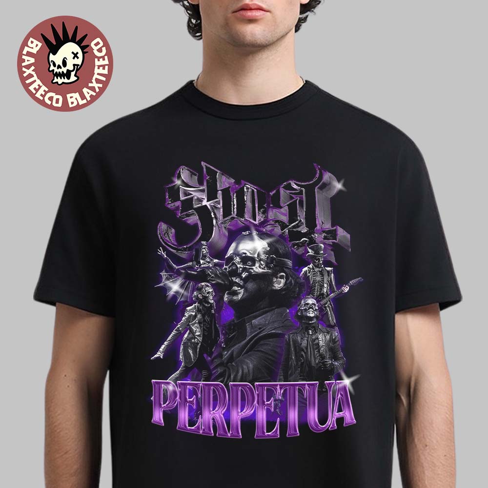 Ghost Skeletour 2026 Merch Papa Perpetua Bootleg Art - Adult & Kids T-Shirts, Sweatshirts & Hoodies apparel design preview 1