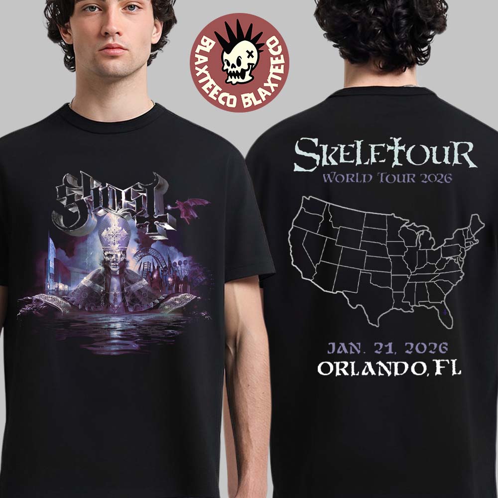 Ghost Skeletour 2026 Orlando Florida Venue At Kia - Adult & Kids T-Shirts, Sweatshirts & Hoodies apparel design preview 1