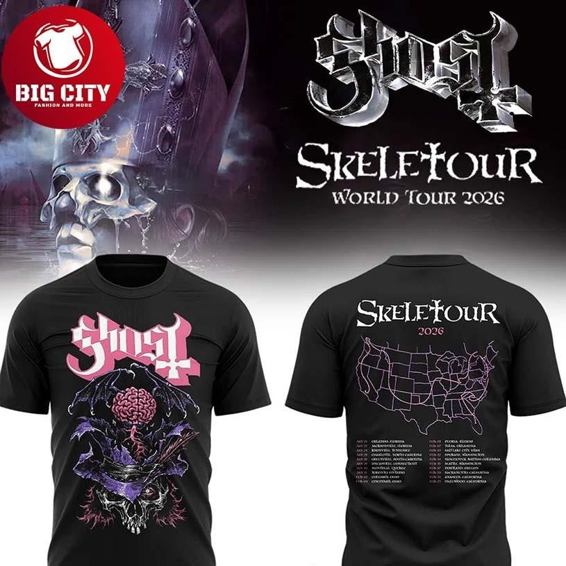 Ghost Tour 2026 North America Skeletour Celebarte Two - Adult & Kids T-Shirts, Sweatshirts & Hoodies apparel design preview 1