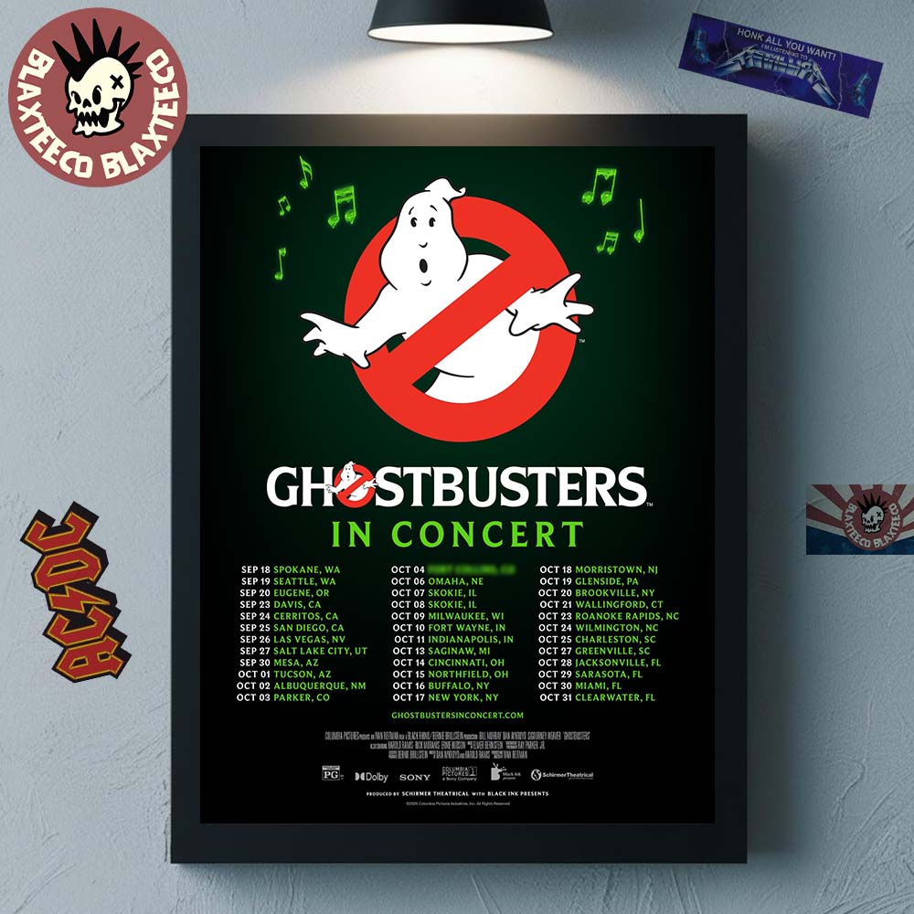 Ghostbusters In Concert 2026 North America Schedule - Adult & Kids T-Shirts, Sweatshirts & Hoodies apparel design preview 1